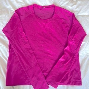 Lululemon swiftly tech long sleeve race length size 14 pink